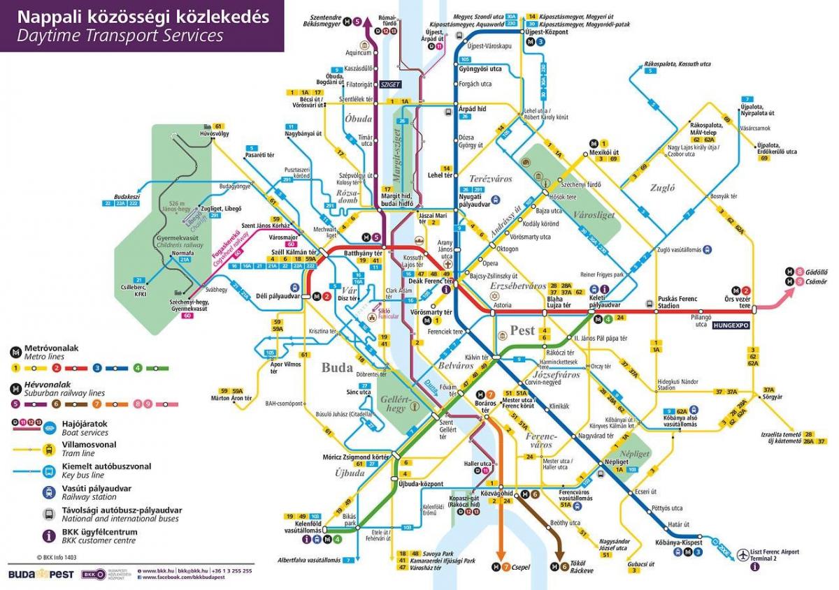 Mappa della stazione degli autobus di Budapest