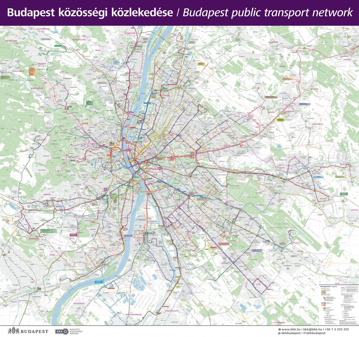 Mappa dei trasporti di Budapest