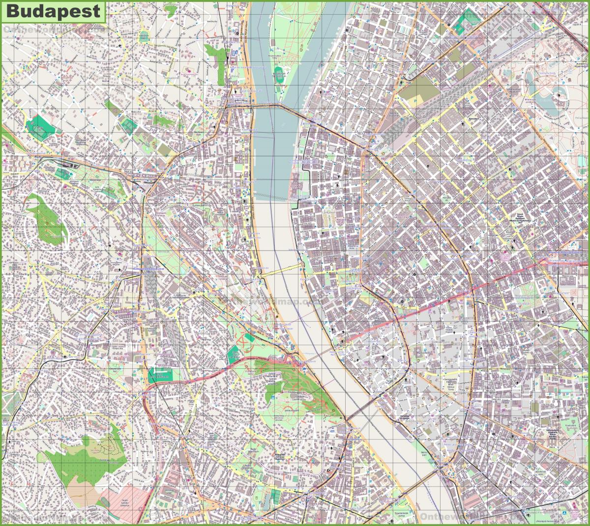 Mappa delle strade di Budapest