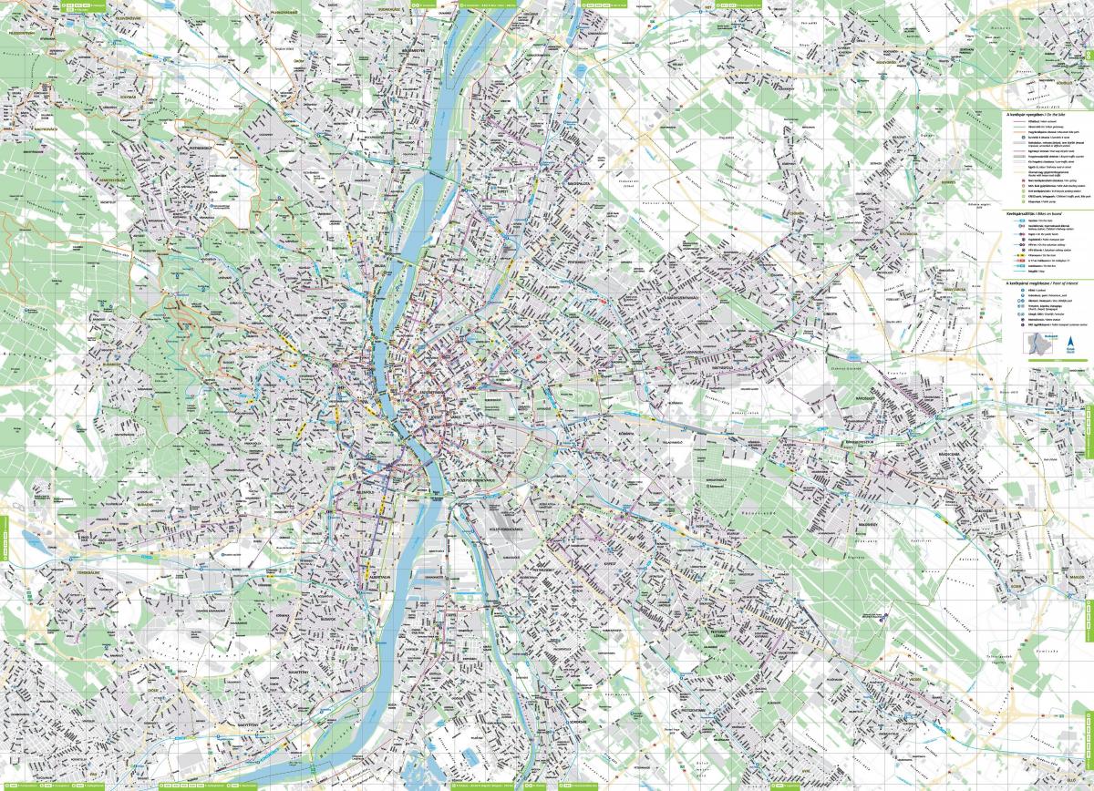 Mappa delle piste ciclabili di Budapest